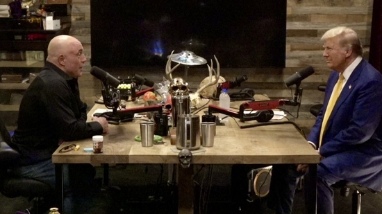 Joe Rogan & Donald Trump on 'The Joe Rogan Show'.