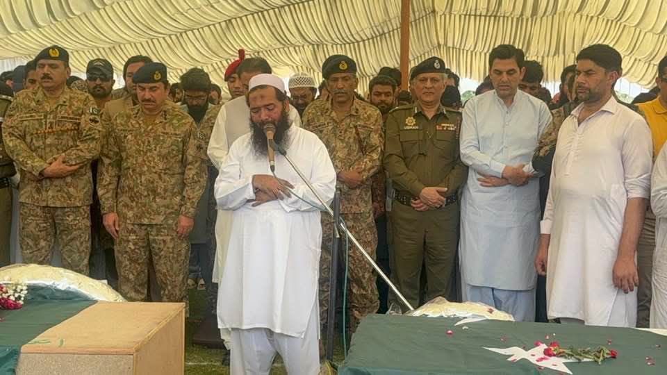 Pakistan Army attends the funeral of neutralised terrorists