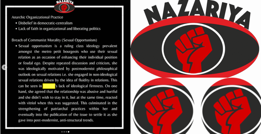 How Radical Leftist Nazariya Magazine expelled alleged sex assault victim for 'sexual opportunism' and 'non-ideological sex relations'