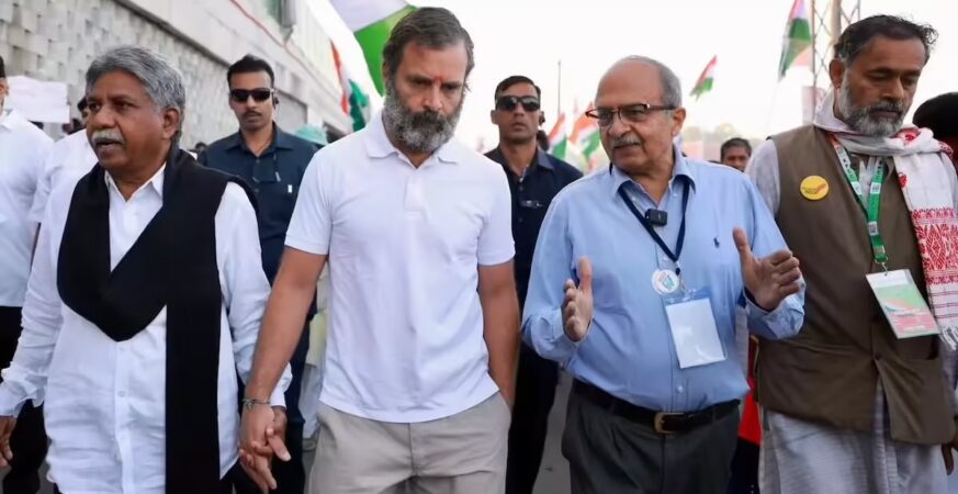 Prashant Bhushan with Rahul Gandhi