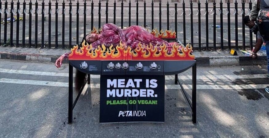 PETA organises grisly 'Meat is Murder' protest in Lucknow