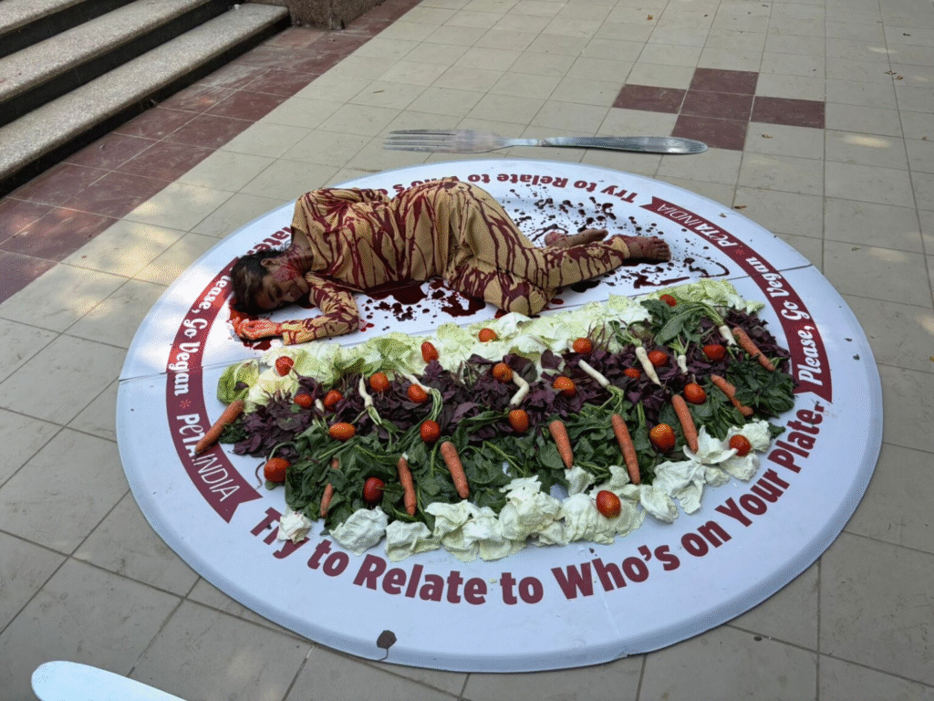 PETA organises grisly 'Meat is Murder' protest in Lucknow