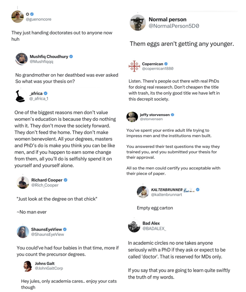 Source: Juliet Turner/X [Degree on that Chick trend]