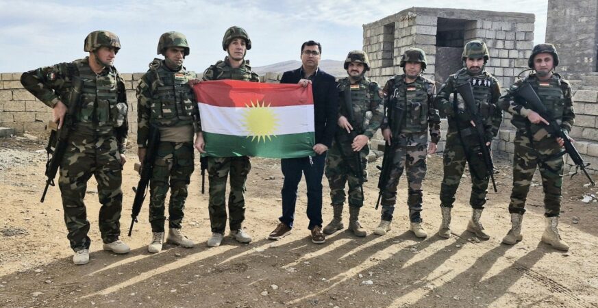 Manish Rai With Peshmerga Kurdish Forces at Qarachuq Mountains Border Post